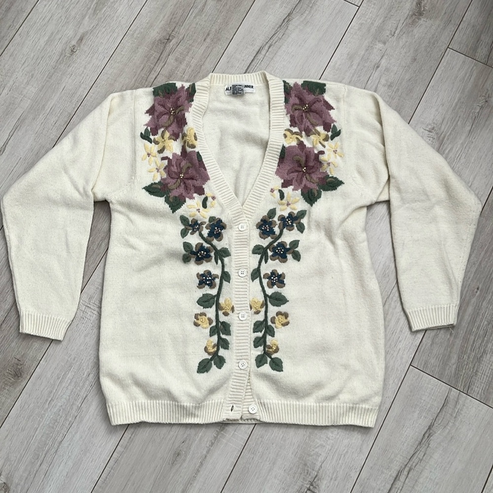 Alfred Dunner sweater cardigan size M